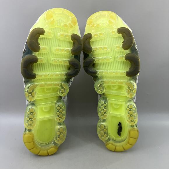 Nike Air VaporMax Flyknit 3 Running Shoes Men Size 14 White Black Green Sneakers - Picture 7 of 8